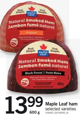 Loblaws Maple Leaf ham offer
