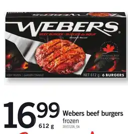 Loblaws Webers beef burgers frozen offer