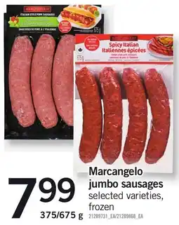 Loblaws Marcangelo jumbo sausages offer