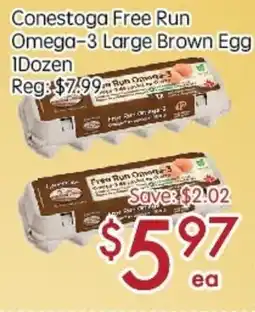 Sunny Food Mart Conestoga Free Run Omega-3 Large Brown Egg offer