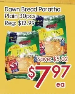 Sunny Food Mart Dawn Bread Paratha Plain offer
