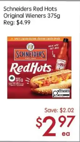 Sunny Food Mart Schneiders Red Hots Original Wieners offer