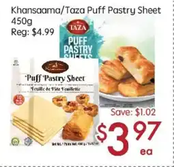 Sunny Food Mart Khansaama/Taza Puff Pastry Sheet offer