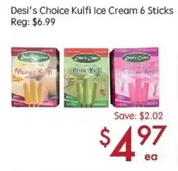 Sunny Food Mart Desi's Choice Kulfi Ice Cream offer