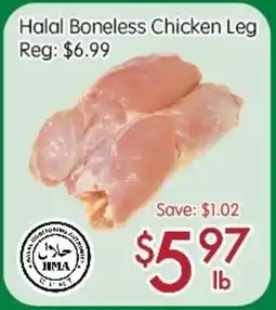 Sunny Food Mart Halal Boneless Chicken Leg Reg: offer