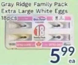 Oceans Fresh Food Market Gray Ridge Family Pack Extra Large White Eggs offer
