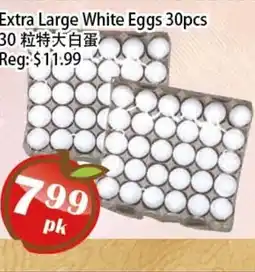 Food Depot Supermarket Extra Large White Eggs offer