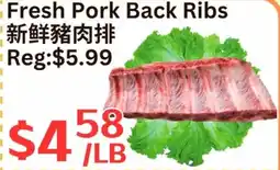 Farm Fresh Supermarket Fresh pork back ribs offer
