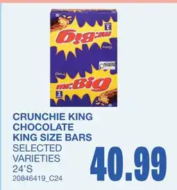 Wholesale Club CRUNCHIE KING CHOCOLATE KING SIZE BARS, 24'S offer
