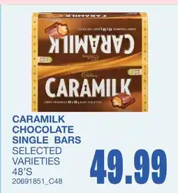 Wholesale Club CARAMILK CHOCOLATE SINGLE BARS, 48'S offer