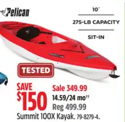 Canadian Tire Pelican Summit 100X Kayak offer