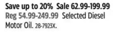 Canadian Tire Selected Motomaster Diesel Motor Oil offer