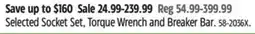 Canadian Tire Selected Socket Set, Torque Wrench and Breaker Bar offer