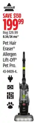 Canadian Tire Bissell Pet Hair Eraser Allergen Lift-Off Pet Pro offer