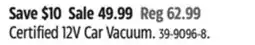 Canadian Tire Certified 12V Car Vacuum offer