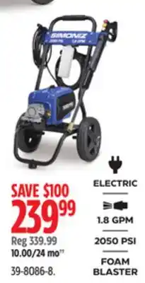 Canadian Tire SIMONIZ ELECTRIC Pressure Washer offer