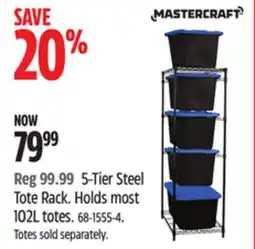 Canadian Tire MASTERCRAFT 5-Tier Steel Tote Rack offer