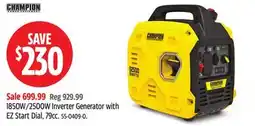 Canadian Tire Champion 1850W/2500W Inverter Generator with EZ Start Dial offer