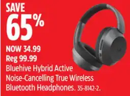 Canadian Tire Bluehive Hybrid Active Noise-Cancelling True Wireless Bluetooth Headphones offer