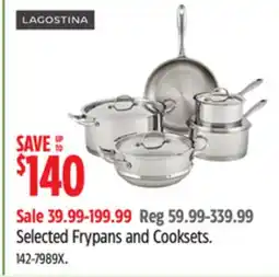 Canadian Tire Lagostina Selected Frypans and Cooksets offer
