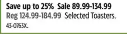 Canadian Tire PADERNO Selected Toasters offer