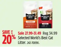 Canadian Tire Selected World's Best Cat Litter offer