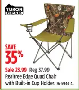 Canadian Tire YUKON GEAR Realtree Edge Quad Chair with Built-in Cup Holder offer