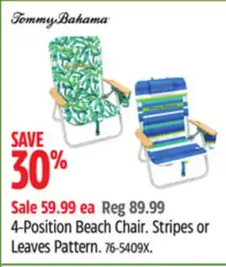 Canadian Tire Tommy Bahama 4-Position Beach Chair offer
