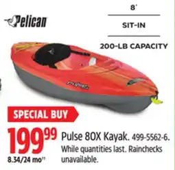 Canadian Tire Pelican Pulse 80X Kayak offer