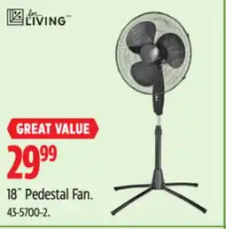 Canadian Tire For Living 18˝ Pedestal Fan offer