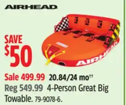 Canadian Tire Airhead 4-Person Great Big Towable offer