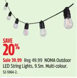 Canadian Tire NOMA Outdoor LED String Lights offer