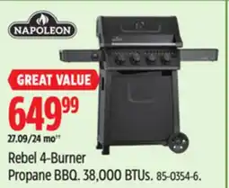 Canadian Tire Rebel 4-Burner Propane BBQ offer