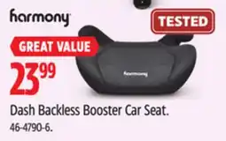 Canadian Tire Dash Backless Booster Car Seat offer
