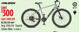 Canadian Tire RALEIGH Transit Urban Bike offer