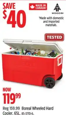 Canadian Tire Boreal Wheeled Hard Cooler offer