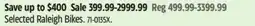 Canadian Tire Selected Raleigh Bikes offer