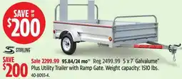 Canadian Tire Shelter Logic 5 x 7´ Galvalume Plus Utility Trailer with Ramp Gate offer