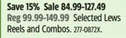 Canadian Tire Selected Lews Reels and Combos offer