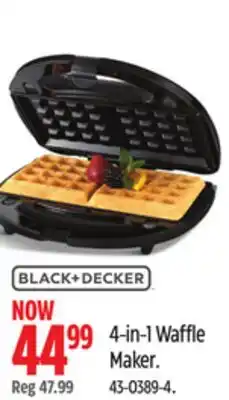 Canadian Tire BLACK+DECKER 4-in-1 Waffle Maker offer