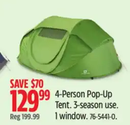 Canadian Tire 4-Person Pop-Up Tent offer