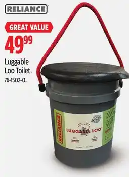 Canadian Tire Reliance Luggable Loo Toilet offer
