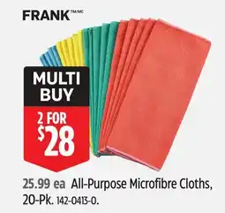 Canadian Tire All-Purpose Microfibre Cloths offer