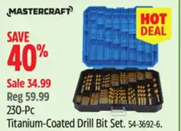 Canadian Tire Mastercraft Titanium-Coated Drill Bit Set offer