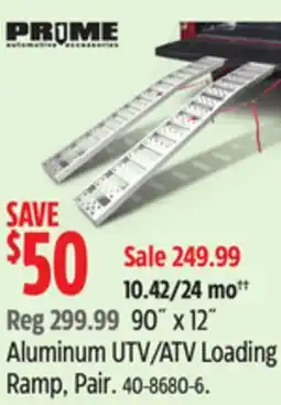 Canadian Tire Prime Aluminum UTV/ATV Loading Ramp, Pair offer