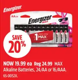 Canadian Tire MAX Alkaline Batteries offer