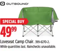 Canadian Tire OUTBOUND Loveseat Camp Chair offer