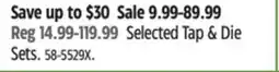 Canadian Tire Selected Tap & Die Sets offer