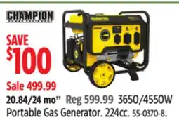 Canadian Tire Champion Portable Gas Generator offer