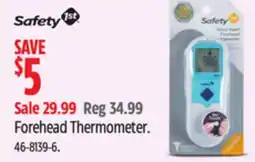 Canadian Tire Safety 1st Forehead Thermometer offer